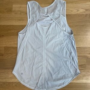 lululemon athletica Grey Mesh Back Sculpt Tank!